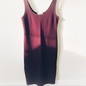 Burgundy tank dress